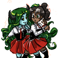 colette coc d-tan artist:ics bible_black board-tan cosplay justice_comrades // 533x516 // 47KB