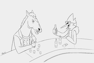 artist:pechi bojack_f._horseman bojack_horseman crossovers mordecai regular_show // 2408x1618 // 469KB