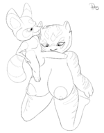 artist:zokva caturday kung_fu_panda master_shifu master_tigress nude zokva // 1811x2311 // 596KB