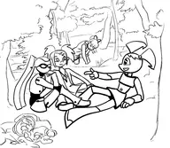 artist:lhk crossovers drossel_von_flugel fireball jenny_wakeman mega_man_(series) my_life_as_a_teenage_robot parody roll sari_sumdac transformers transformers:_animated xj-9 // 600x521 // 192KB