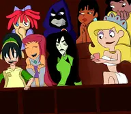 avatar:_the_last_airbender chel crossovers dc disney dreamworks eris kim_possible lilo_and_stitch ms._co_2025 nani_pelekai ragatha raven shego starfire teen_titans the_amazing_digital_circus the_grim_adventures_of_billy_&_mandy the_road_to_el_dorado toph_beifong // 6600x5750 // 4.0MB