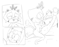 artist:terrible_the_drawfag caturday comics kingdom_of_cats molly nude sir_firefish vaginal // 993x791 // 301KB