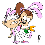 artist:ian_comics lincoln_loud luan_loud playboy_bunny the_loud_house // 648x648 // 181KB