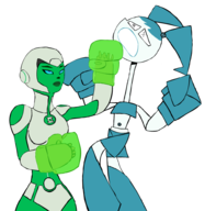 awfulfawaffle aya crossovers dc green_lantern green_lantern_the_animated_series jenny_wakeman my_life_as_a_teenage_robot xj-9 // 950x975 // 152KB
