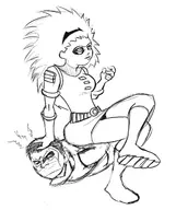 artist:dravotnogg damian_wayne dc robin stephanie_brown // 1081x1289 // 416KB