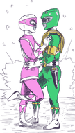 artist:turkenjamez green_ranger pink_ranger power_rangers // 685x1222 // 535KB