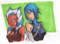 ahsoka_tano aqua artist:babazul crossovers kingdom_hearts star_wars // 945x699 // 1.3MB