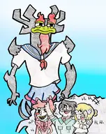 aku alastor chris_mclean crossdressing crossovers hazbin_hotel infinity_train mr._colympus_2020 samurai_jack simon_laurent total_drama // 632x800 // 457KB