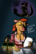 artist:flaminhotcheatoes artist:redout caturday counting_cougar crossovers looney_tunes miss_cougar nude tuff_puppy vaginal wabbit // 1200x1806 // 1.2MB