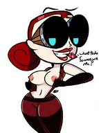 artist:atomickingboo condom_in_mouth evil_con_carne major_doctor_ghastly presenting // 665x896 // 254KB