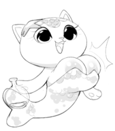 artist:dbaru caturday gabby's_dollhouse mercat // 1357x1545 // 498KB