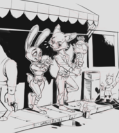 artist:wargaz2783 disney judy_hopps nick_wilde zootopia // 804x900 // 584KB