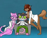 abby_sinian artist:redout caturday crossovers nine_lives_of_the_claw professor_genki purrfessor_purrnelope saints_row swat_kats zeigram_(colors) // 2500x2000 // 305KB