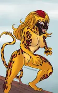 artist:deadassspider cheetah crossovers dc fusion marvel scream symbiote // 637x1010 // 202KB