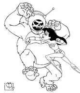 artist:anthropolog_itr crossovers dc diana_prince ro-man robot_monster wonder_loli wonder_woman // 956x1106 // 199KB