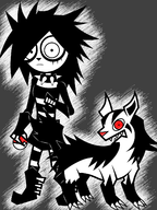 artist:agentborp crossovers i_can't_sleep mightyena nia pokemon // 1153x1534 // 1.3MB