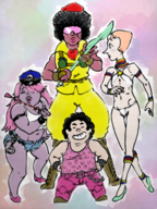 amethyst artist:hatebit capcom cosplay elena final_fight garnet hugo pearl poison rolento steven_quartz_universe steven_universe street_fighter // 960x1280 // 1.6MB