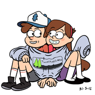 artist:lhk dipper_pines gravity_falls mabel_pines // 600x600 // 87KB