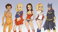 artist:scarlett batgirl cosplay dc gwen_stacy marvel mary_jane_watson power_girl spectacular_spider-man supergirl vixen wonder_woman // 1235x675 // 253KB