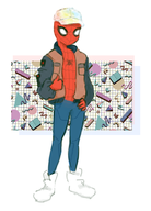 back_to_the_future cosplay marty_mcfly marvel peter_parker spider-man // 560x780 // 263KB