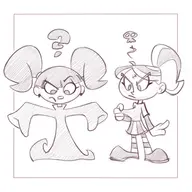 artist:roger_bacon camp_lakebottom cosplay crossovers gretchen_gritcherson heloise jimmy_two-shoes // 3035x3035 // 1.8MB