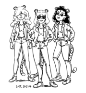 archie_comics artist:lhk josie josie_and_the_pussycats melody valerie // 700x750 // 343KB