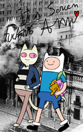 adventure_time artist:redout caturday finn_mertens me-mow zeigram_(colors) // 696x1100 // 726KB