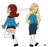 artist:miiar beth_ellen_hansen harriet_the_spy marion_hawthorne // 1333x1314 // 568KB