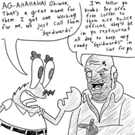 artist:halfdime crossovers mr._colympus_2023 mr._krabs spongebob_squarepants_(series) the_boondocks uncle_ruckus // 2000x2000 // 1.1MB