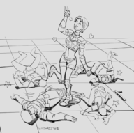 artist:wargaz2783 birch_small cosplay konoko my_life_me oni // 1011x1006 // 455KB