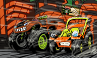 aku blaze blaze_and_the_monster_machines crossovers samurai_jack speed_buggy speed_buggy_(series) speedy // 2250x1350 // 2.9MB