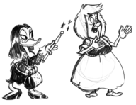 crossovers disney ducktales madam_mim magica_de_spell the_sword_in_the_stone // 1191x920 // 419KB