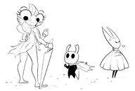 crossovers hollow_knight hornet knight maggie_pesky the_buzz_on_maggie // 2020x1368 // 406KB