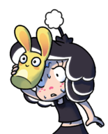 artist:jam hanazuki hanazuki_full_of_treasures hemkas parody sweating_towel_guy yellow_hemka // 550x680 // 170KB