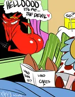 artist:yakitori cow_and_chicken dad mom parody the_red_guy // 1913x2475 // 740KB