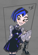 artist:kilo dc dc_super_hero_girls goth leslie_willis livewire // 2286x3355 // 2.3MB