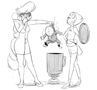 anonymous artist:dbaru callie_briggs crossovers inside_out joy pearl steven_universe swat_kats // 1026x955 // 295KB