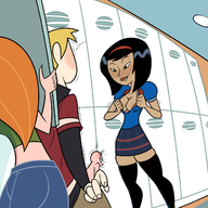 artist:terrible_the_drawfag kim_possible kimberly_ann_possible ron_stoppable rufus yori // 1300x1300 // 539KB