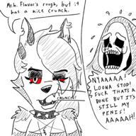 artist:halfdime crossovers helluva_boss loona masters_of_the_universe mr._colympus_2023 skeletor // 2000x2000 // 1.0MB