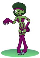 artist:ettenmoor beast_boy capcom cosplay darkstalkers dc felicia rule_63 teen_titans // 510x750 // 95KB