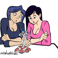 artist:liefeldianabomination coraline coraline_jones crossovers genosaurer_(colors) laika pixar the_incredibles violet_parr // 1330x1315 // 656KB