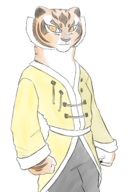 artist:cerebropodrido caturday cosplay garou_mark_of_the_wolves gato kung_fu_panda master_tigress // 1000x1500 // 626KB