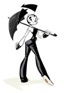 artist:brokenlynx cosplay dc death death_of_the_endless jenny_wakeman my_life_as_a_teenage_robot sandman xj-9 // 624x900 // 126KB