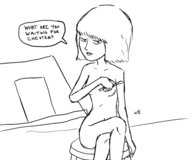 artist:ktgee carrie hands_covering_breasts i_never_liked_you nude // 549x458 // 79KB