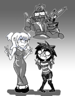 artist:niaceyanon crossovers gravity_falls i_can't_sleep lacey lacey_games mr._krabs nia spongebob_squarepants_(series) stanley_pines tag-team_tournament_2023 // 779x997 // 31KB