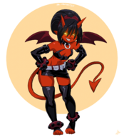 artist:liefeldianabomination avatar:_the_last_airbender cosplay demon_toph disgaea etna toph_beifong // 1356x1500 // 1.4MB