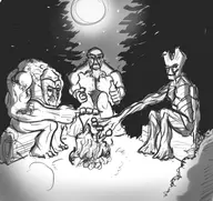 crossovers dc groot guardians_of_the_galaxy man-thing marvel swamp_thing // 1445x1365 // 176KB