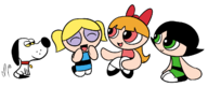 artist:ian_comics blossom bubbles buttercup ms._co_2025 powerpuff_girls talking_dog // 1296x548 // 171KB