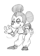 artist:mbwillie capcom cosplay disney juri_han minnie_mouse street_fighter // 1381x1932 // 898KB