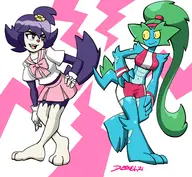 animaniacs artist:dustovel crossovers dot_warner liska scalie_schoolie // 1880x1731 // 1.3MB